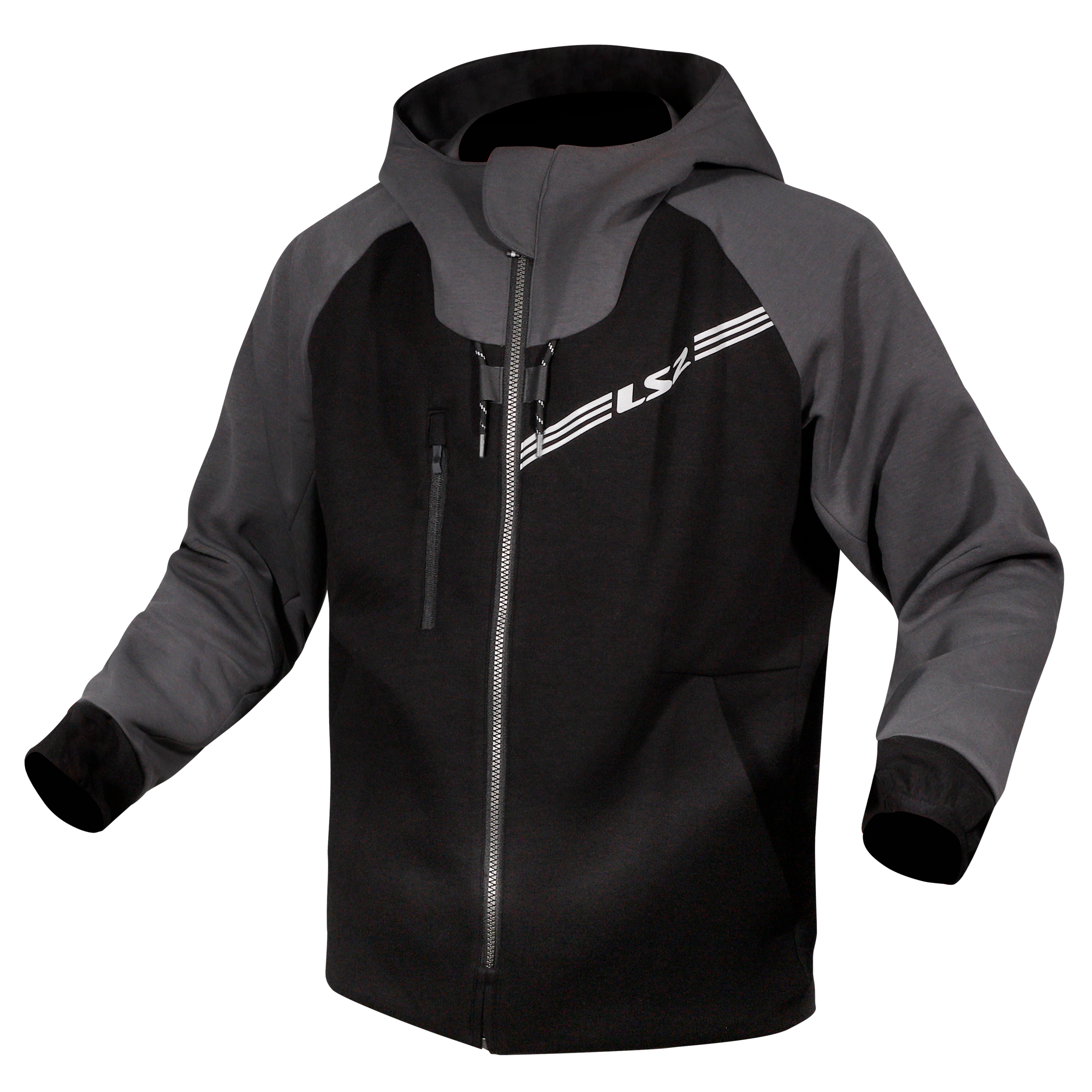 LS2 THROTTLE MAN JACKET BLACK DARK GREY