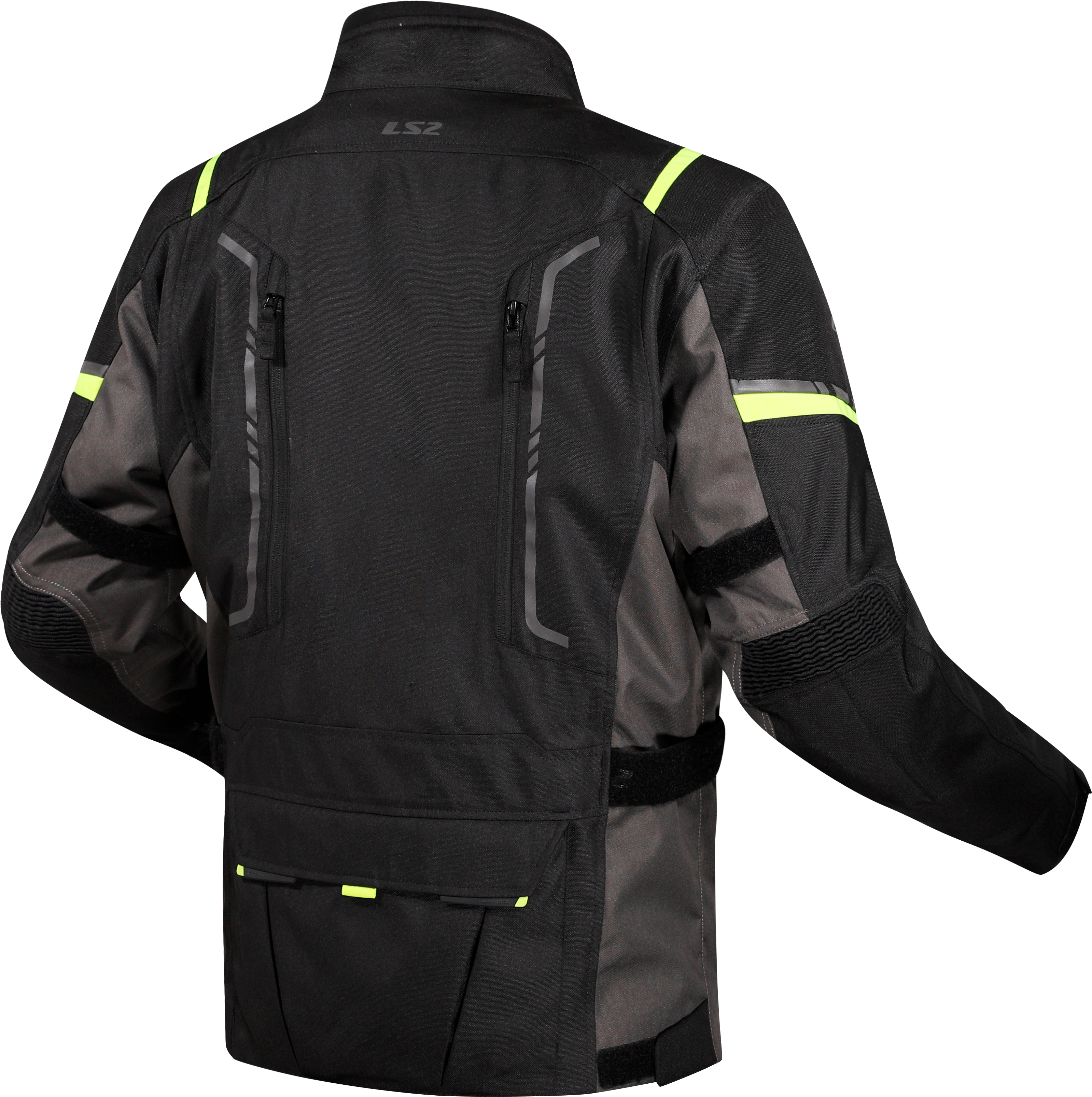 MJ147LS2-FM NARVIK MAN JACKET BLACK GREY HI-VI YELLOW1