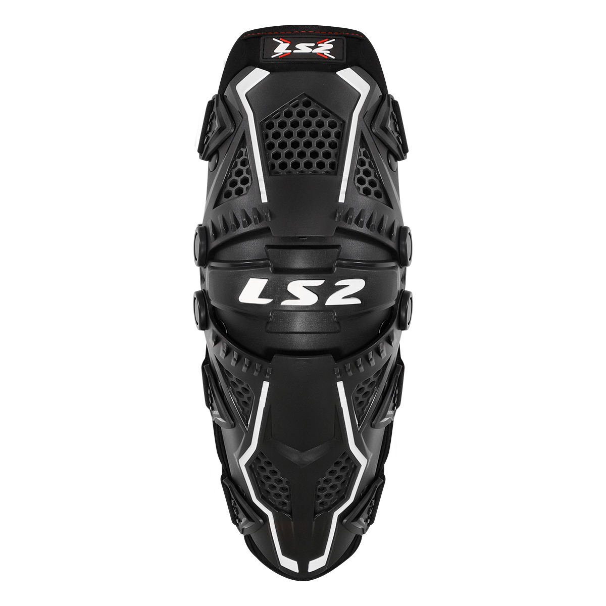 FORTRESS ELBOW PROTECTOR-Black White-front